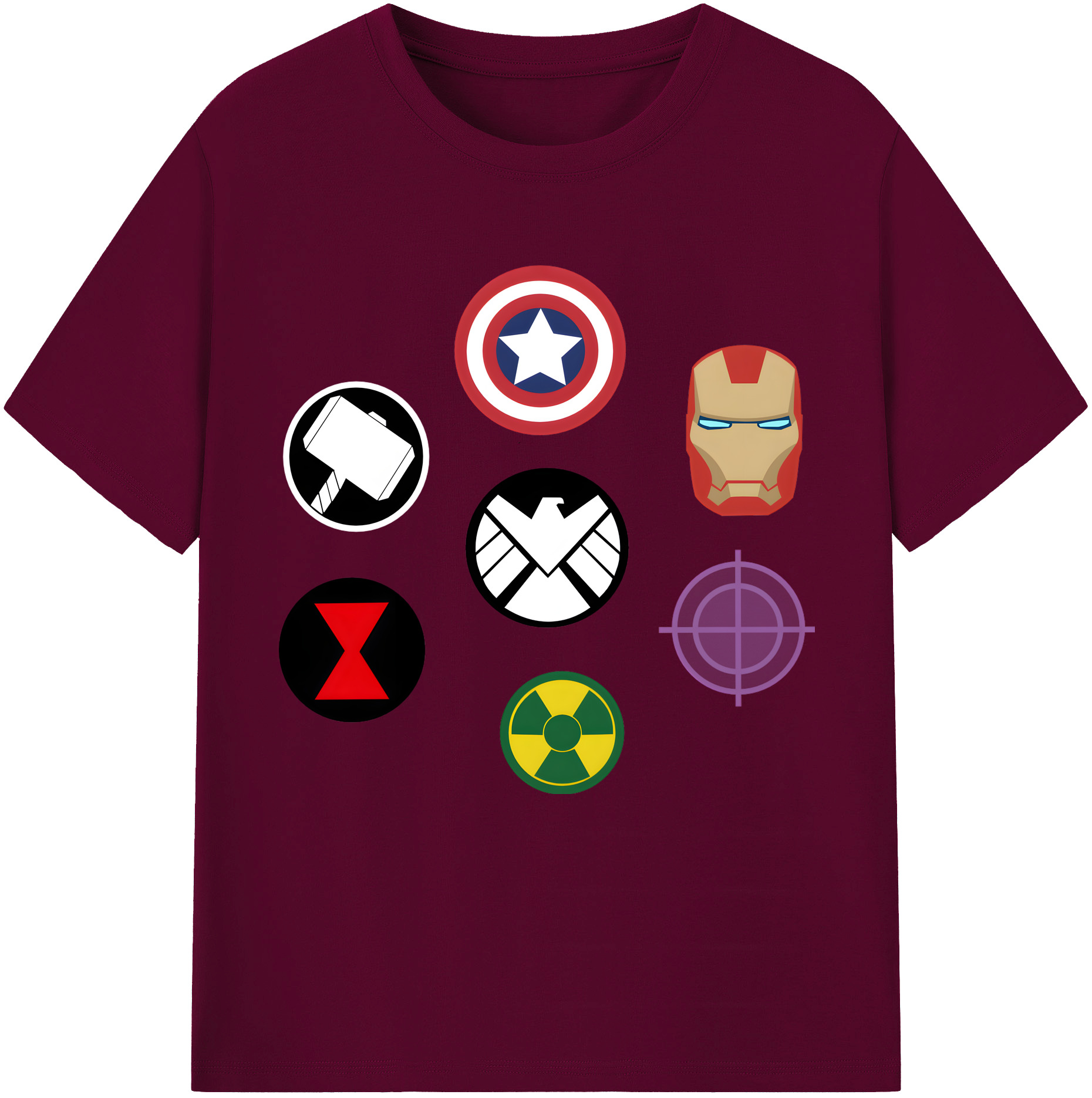 （画像用） アベンジャーズ The Avengers レディースカジュアルプリントTシャツ（綿100％）
